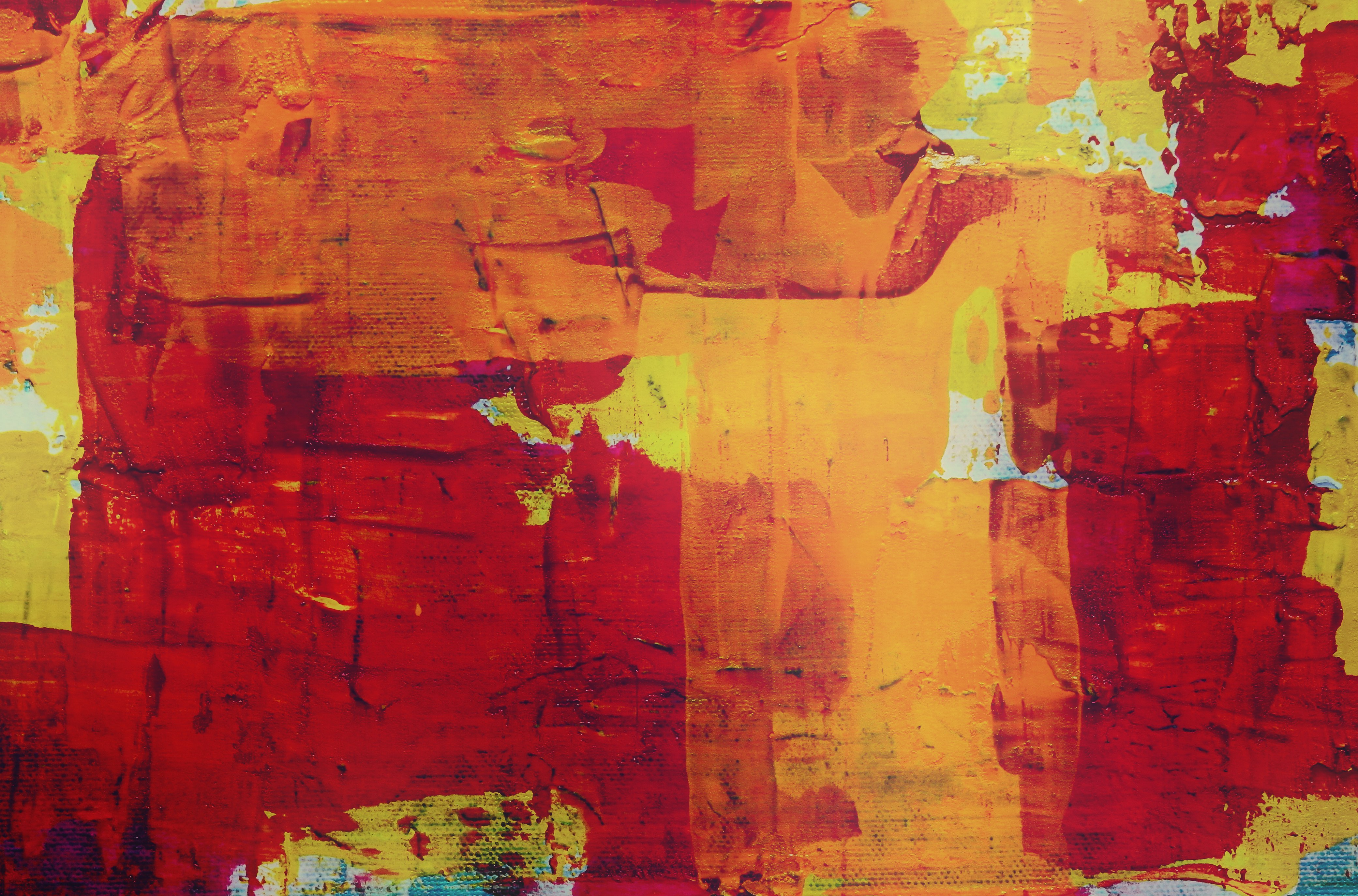 red and orange abstract painting